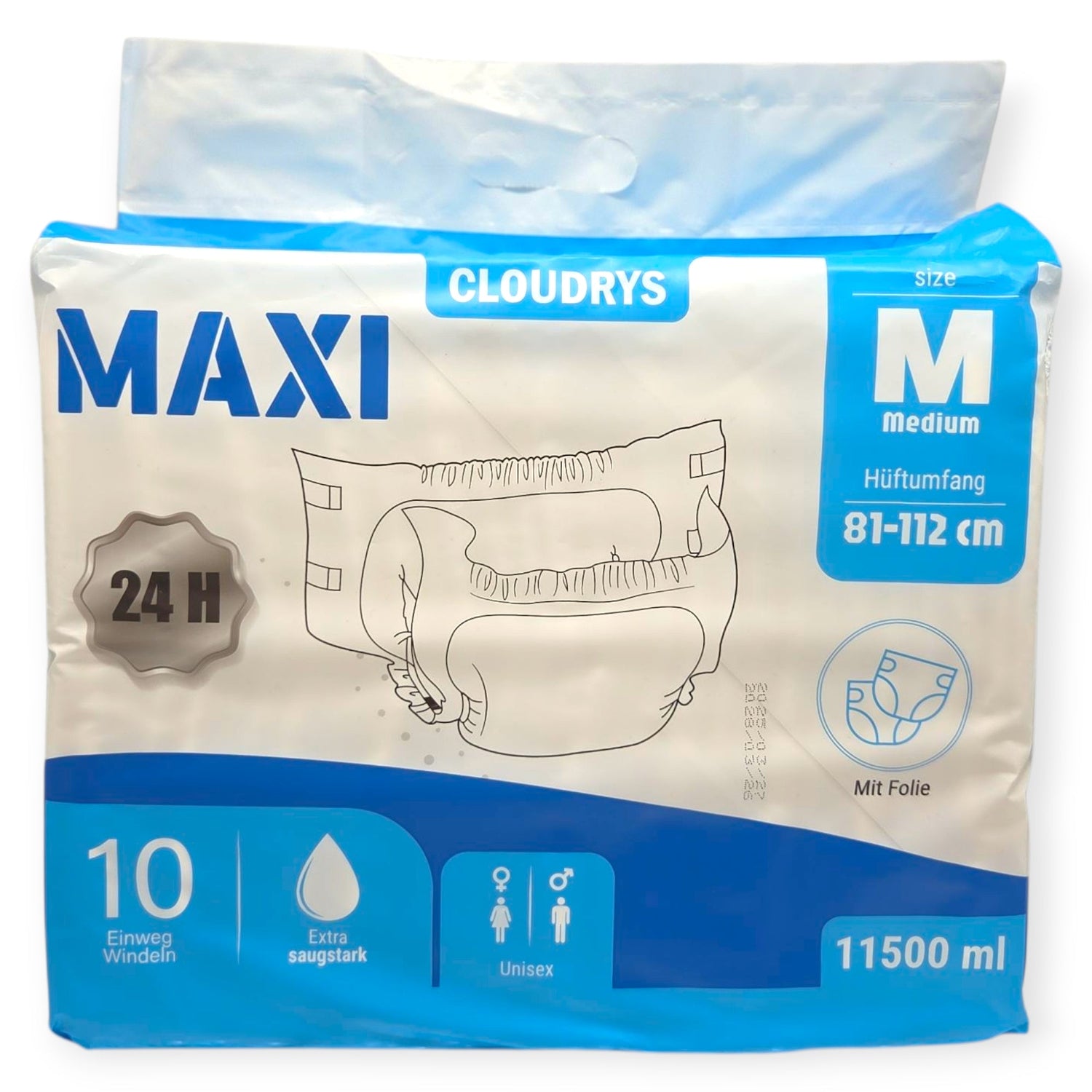 Cloudrys maxi Windeln mit Folie 11500 ml - Cloudrys
