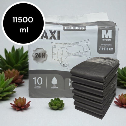 Cloudrys maxi Windeln mit Folie schwarz 11500 ml - Cloudrys