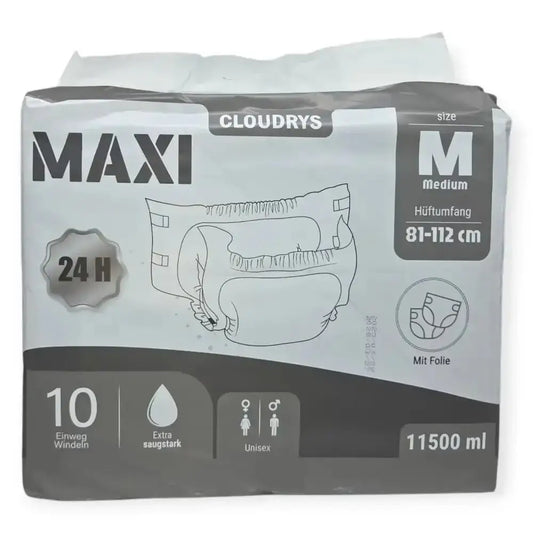 Cloudrys maxi Windeln mit Folie schwarz 11500 ml - Cloudrys