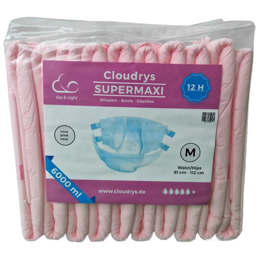 Cloudrys supermaxi rosa Windeln mit Folie Gr. M - Cloudrys