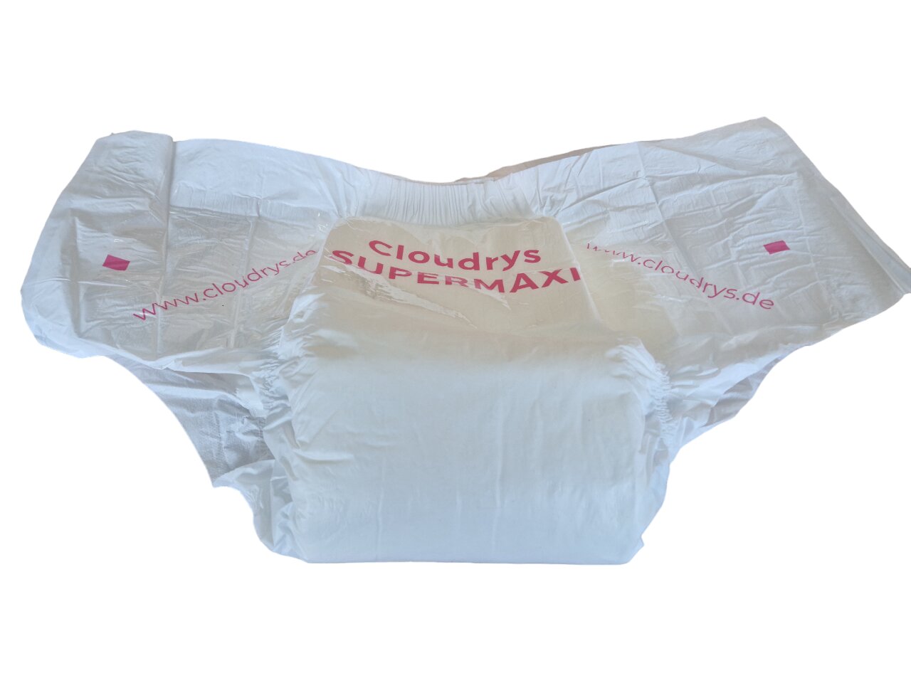 Cloudrys supermaxi weiss Windeln mit Folie (2 Stück)