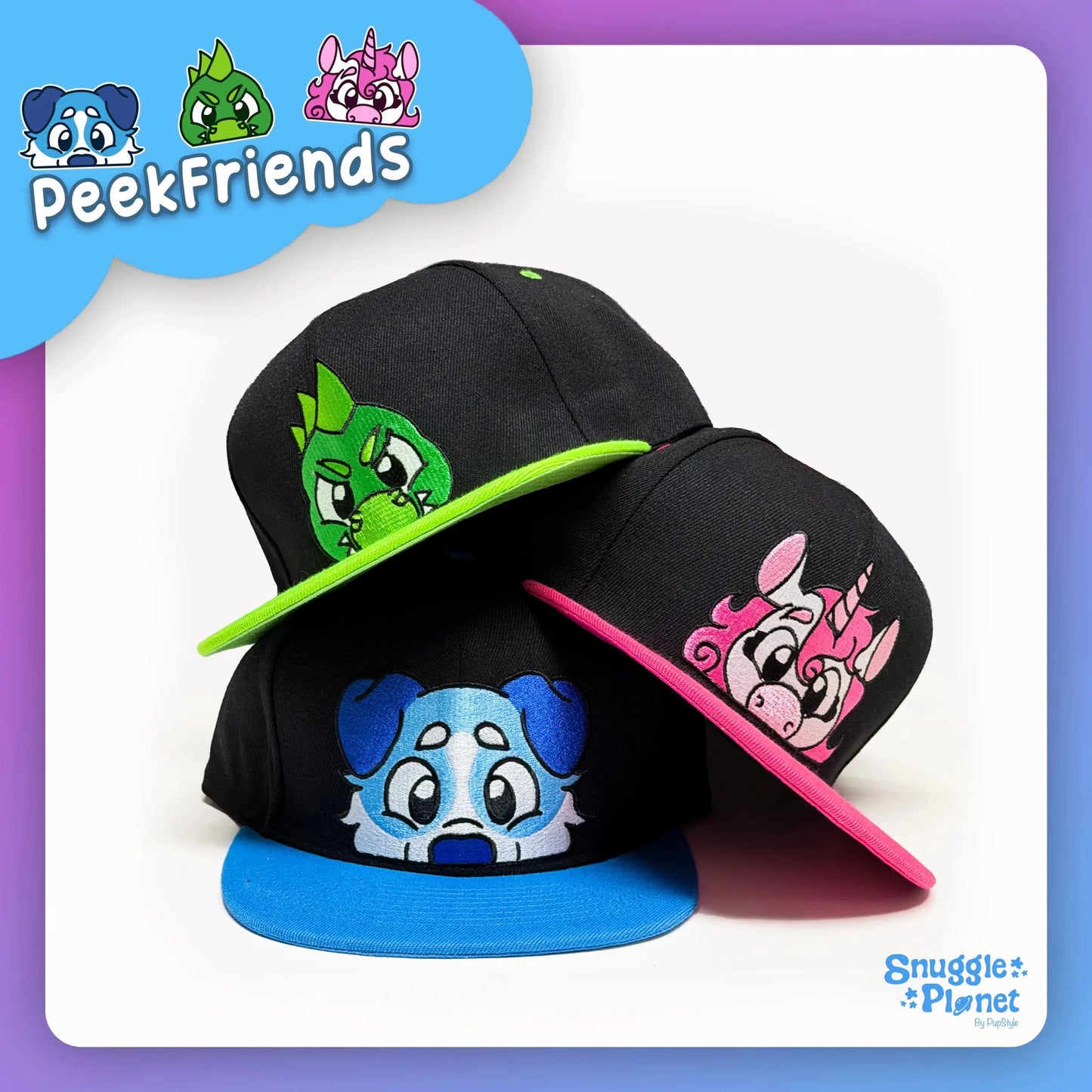 SnugglePlanet | PeekFriends | Snapback Cap - Cloudrys