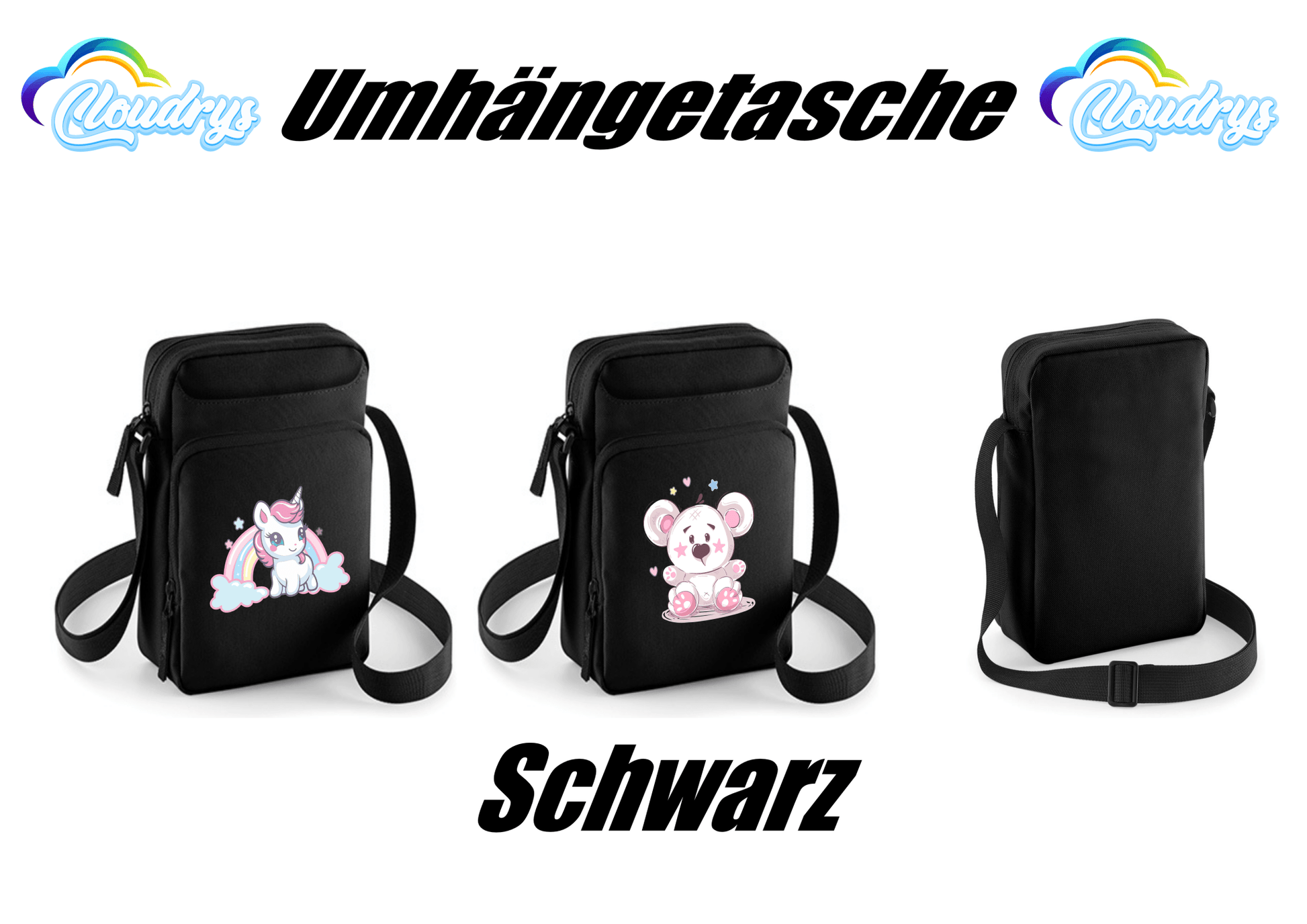 Umhängetasche bedruckt - Cloudrys